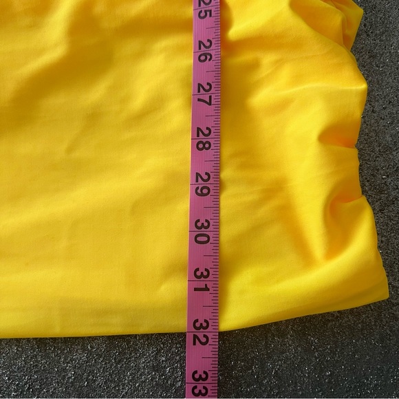 Tiger Mist Bright Yellow Ruched Summer Party Dress - Picture 4 of 7